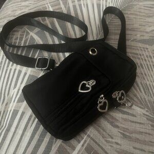 NWOT Perfect Travel Crossbody Purse BLACK / Silver Hardware